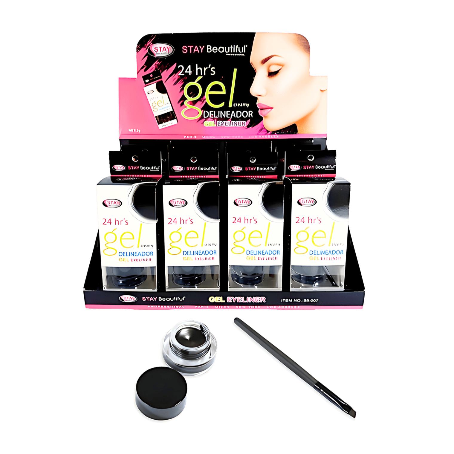 Delineador De Ojos En Gel 24 horas Negro - AjSilesS8-007