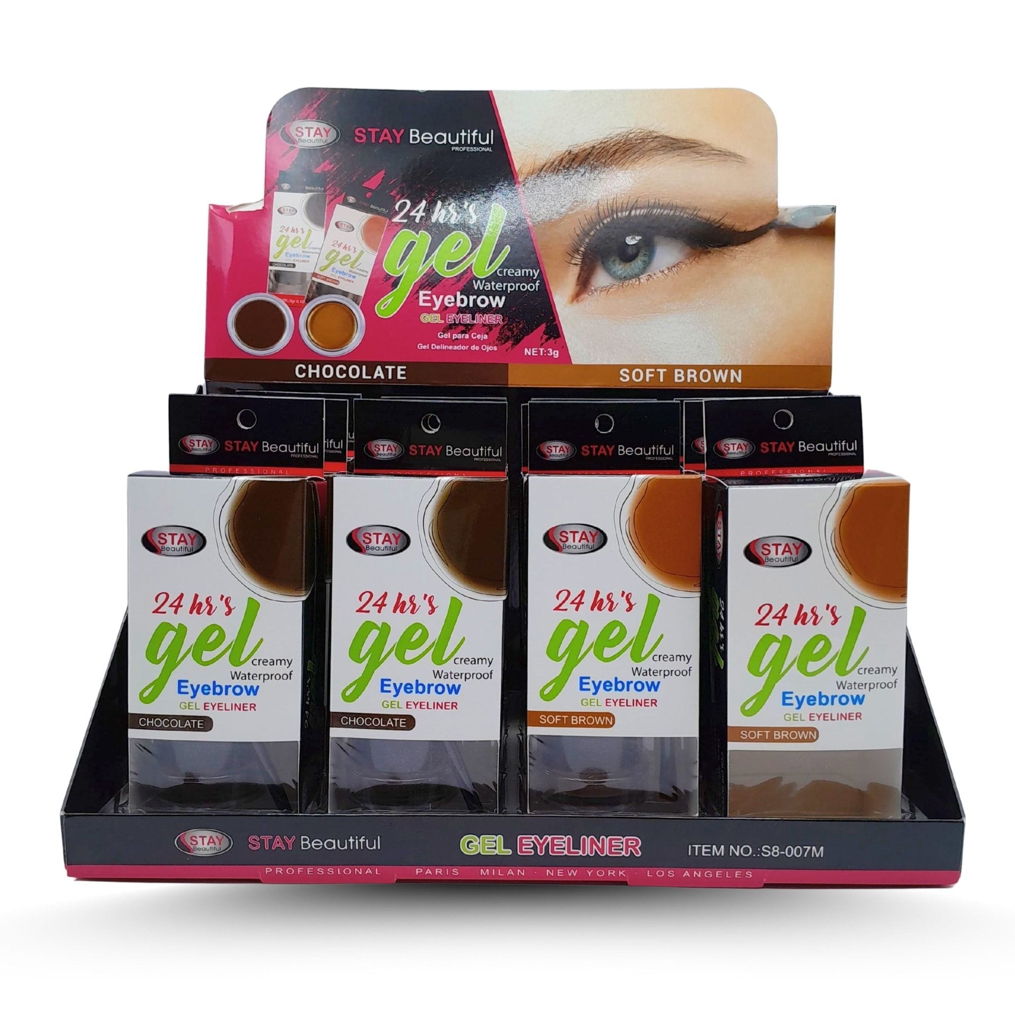 Delineador De Ojos En Gel Chocolate y Cafe - AjSilesS8-007M